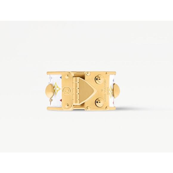 Louis Vuitton LV X TM Multicolor Ring Size M Murakami White/Gold New Rare - Picture 7 of 7